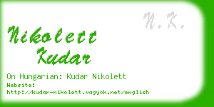 nikolett kudar business card